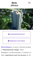 How birlaadvaya.net.in looks like on a mobile device such as an iPhone.