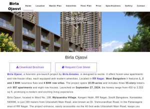 How birlaojasvi.net.in looks like on a tablet such as an iPad.