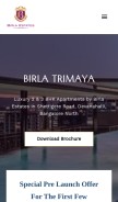 How birlatrimaya.ind.in looks like on a mobile device such as an iPhone.