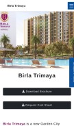 How birlatrimayaa.in looks like on a mobile device such as an iPhone.