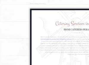 How bismicaterersperambur.com looks like on a tablet such as an iPad.
