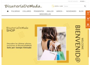 How bisuteriademoda.es looks like on a tablet such as an iPad.