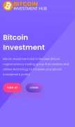 How bitcoininvestmenthub.com looks like on a mobile device such as an iPhone.