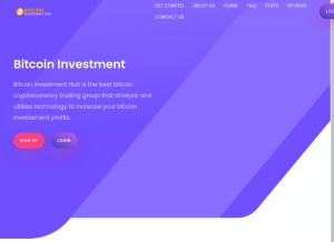 How bitcoininvestmenthub.com looks like on a tablet such as an iPad.