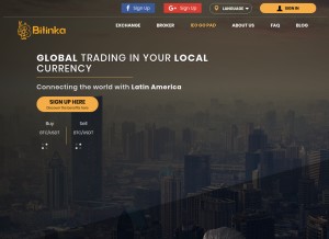How bitinka.com looks like on a tablet such as an iPad.