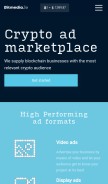 How bitmedia.io looks like on a mobile device such as an iPhone.