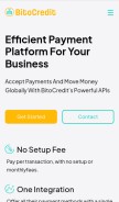 How bitocredit.com looks like on a mobile device such as an iPhone.