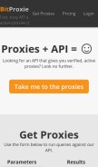 How bitproxies.eu looks like on a mobile device such as an iPhone.