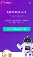 How bitrise.io looks like on a mobile device such as an iPhone.