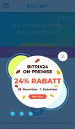 How bitrix24.de looks like on a mobile device such as an iPhone.