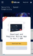 How bitrue.com looks like on a mobile device such as an iPhone.