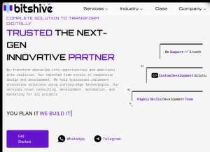 How bitshive.com looks like on a tablet such as an iPad.