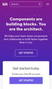 How bitsrc.io looks like on a mobile device such as an iPhone.