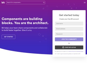 How bitsrc.io looks like on a tablet such as an iPad.