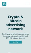 How bittraffic.io looks like on a mobile device such as an iPhone.