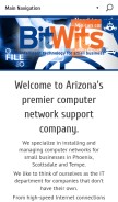 How bitwits.com looks like on a mobile device such as an iPhone.