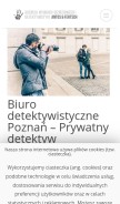 How biurodetektywistyczne-24.pl looks like on a mobile device such as an iPhone.