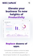 How bizcompass.in looks like on a mobile device such as an iPhone.