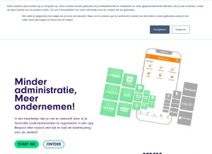How bizcuit.nl looks like on a tablet such as an iPad.