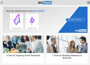 How bizfluent.com looks like on a tablet such as an iPad.