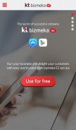 How bizmeka.com looks like on a mobile device such as an iPhone.