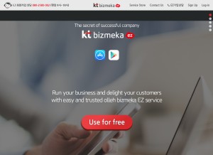 How bizmeka.com looks like on a tablet such as an iPad.