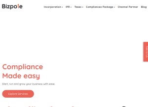 How bizpole.in looks like on a tablet such as an iPad.