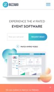 How bizzabo.com looks like on a mobile device such as an iPhone.