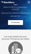 How blackberry.com looks like on a mobile device such as an iPhone.