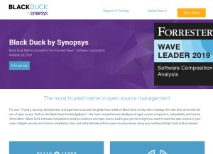 How blackducksoftware.com looks like on a tablet such as an iPad.