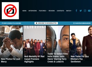 How blackfilm.com looks like on a tablet such as an iPad.
