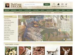 How blackforestdecor.com looks like on a tablet such as an iPad.