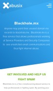 How blackhole.mx looks like on a mobile device such as an iPhone.