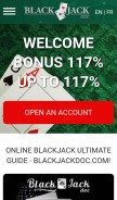 How blackjackdoc.com looks like on a mobile device such as an iPhone.