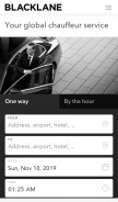 How blacklane.com looks like on a mobile device such as an iPhone.
