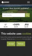 How blacknight.com looks like on a mobile device such as an iPhone.