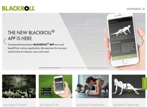 How blackroll.com looks like on a tablet such as an iPad.