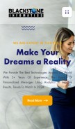 How blackstoneinfomatics.com looks like on a mobile device such as an iPhone.