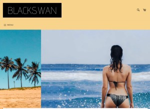 How blackswan-store.com looks like on a tablet such as an iPad.