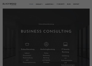 How blackwood-consulting.de looks like on a tablet such as an iPad.