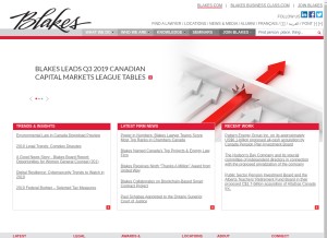 How blakes.com looks like on a tablet such as an iPad.