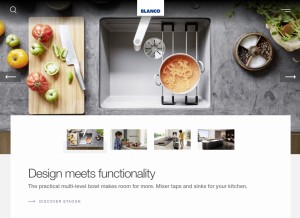 How blanco.com looks like on a tablet such as an iPad.