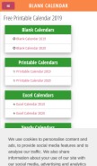 How blank-calendar.com looks like on a mobile device such as an iPhone.