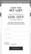 How blanknyc.com looks like on a mobile device such as an iPhone.