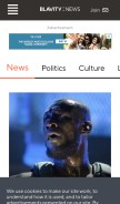 How blavity.com looks like on a mobile device such as an iPhone.