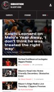 How blazersedge.com looks like on a mobile device such as an iPhone.
