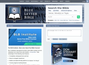 How blb.org looks like on a tablet such as an iPad.