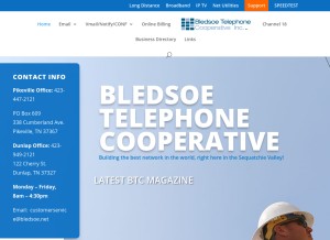 How bledsoe.net looks like on a tablet such as an iPad.