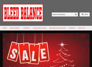 How bleedbalance.com looks like on a tablet such as an iPad.