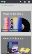 How bleep.com looks like on a mobile device such as an iPhone.